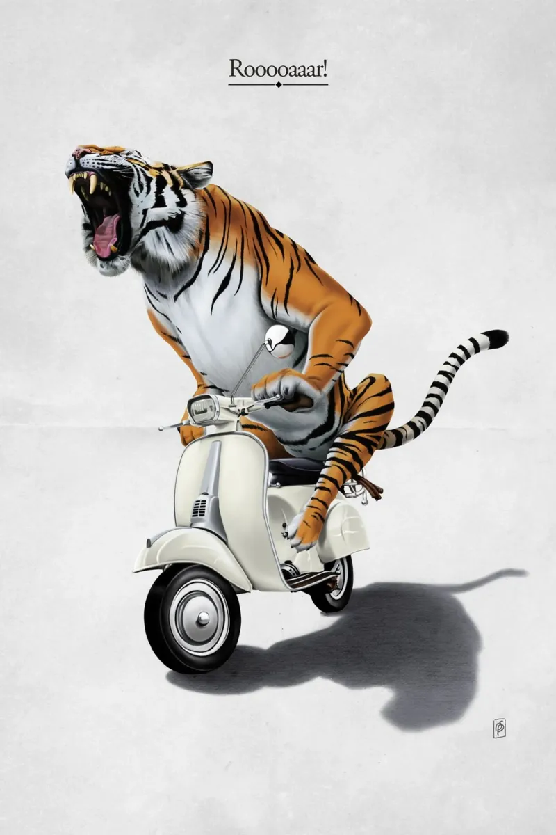 Rooooaaar! (Titled) pellicola backlit da Rob Art | Illustration