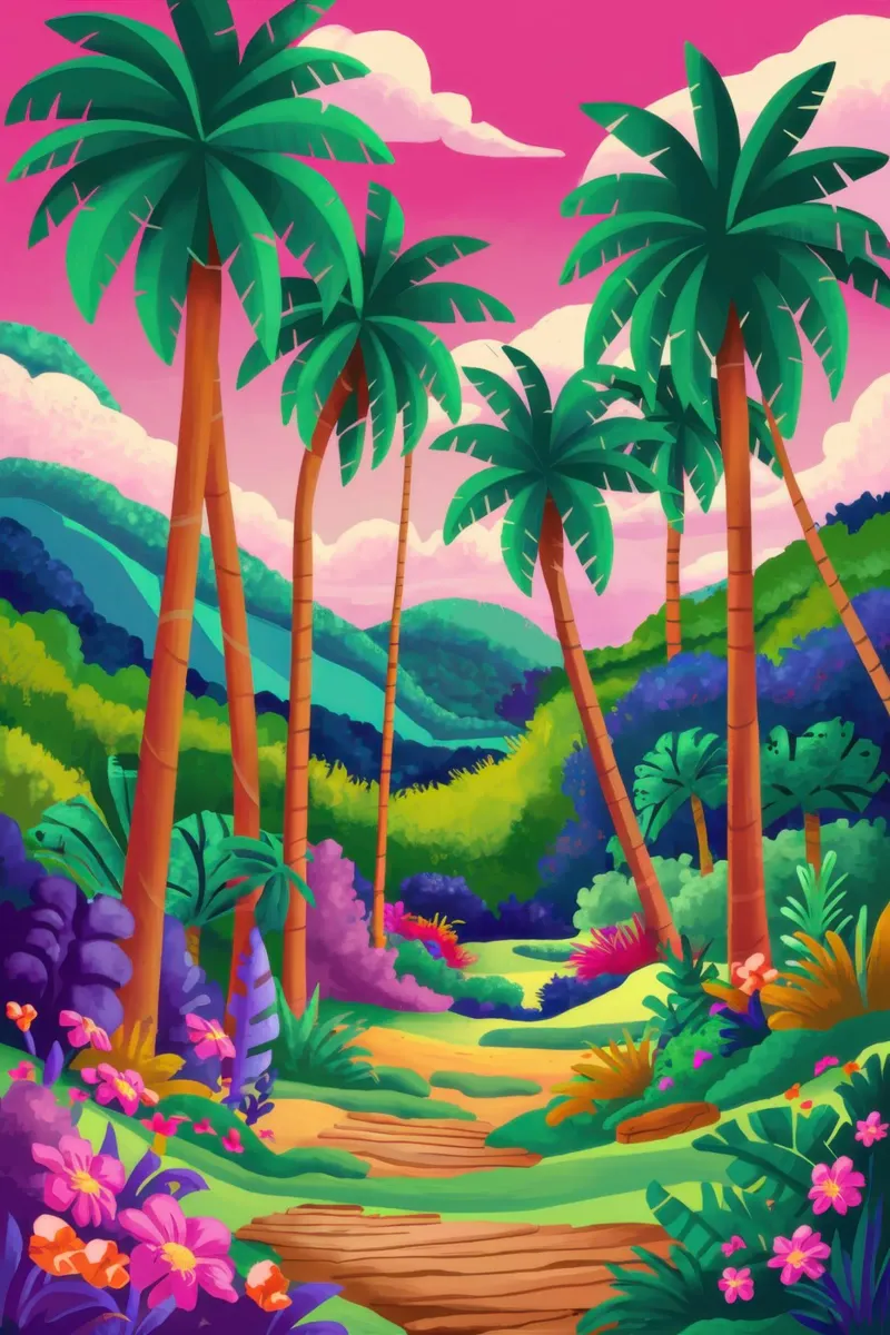 Sentiero per il paradiso poster con telaio in plastica da Enter Bloom