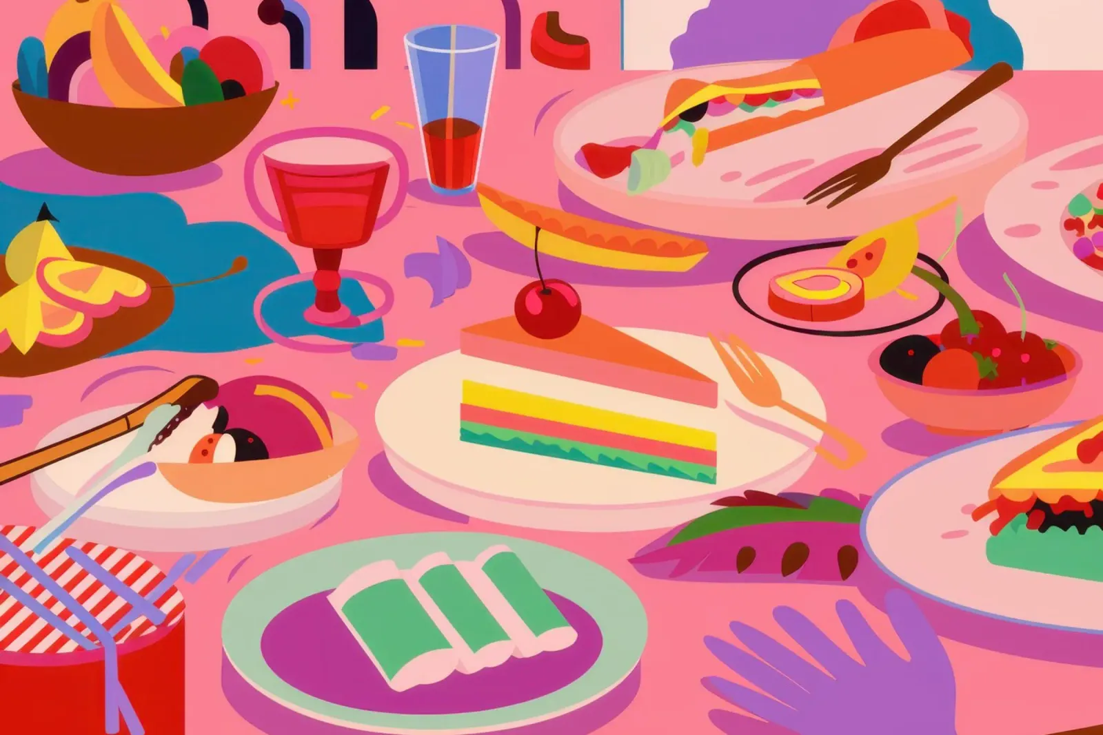 Bruisend sociaal feest canvas met Baklijst van Sure Paint