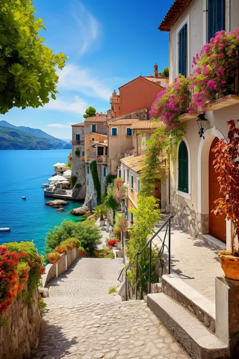Amalfi tela con Cornice a cassetta da Artsy Bessy