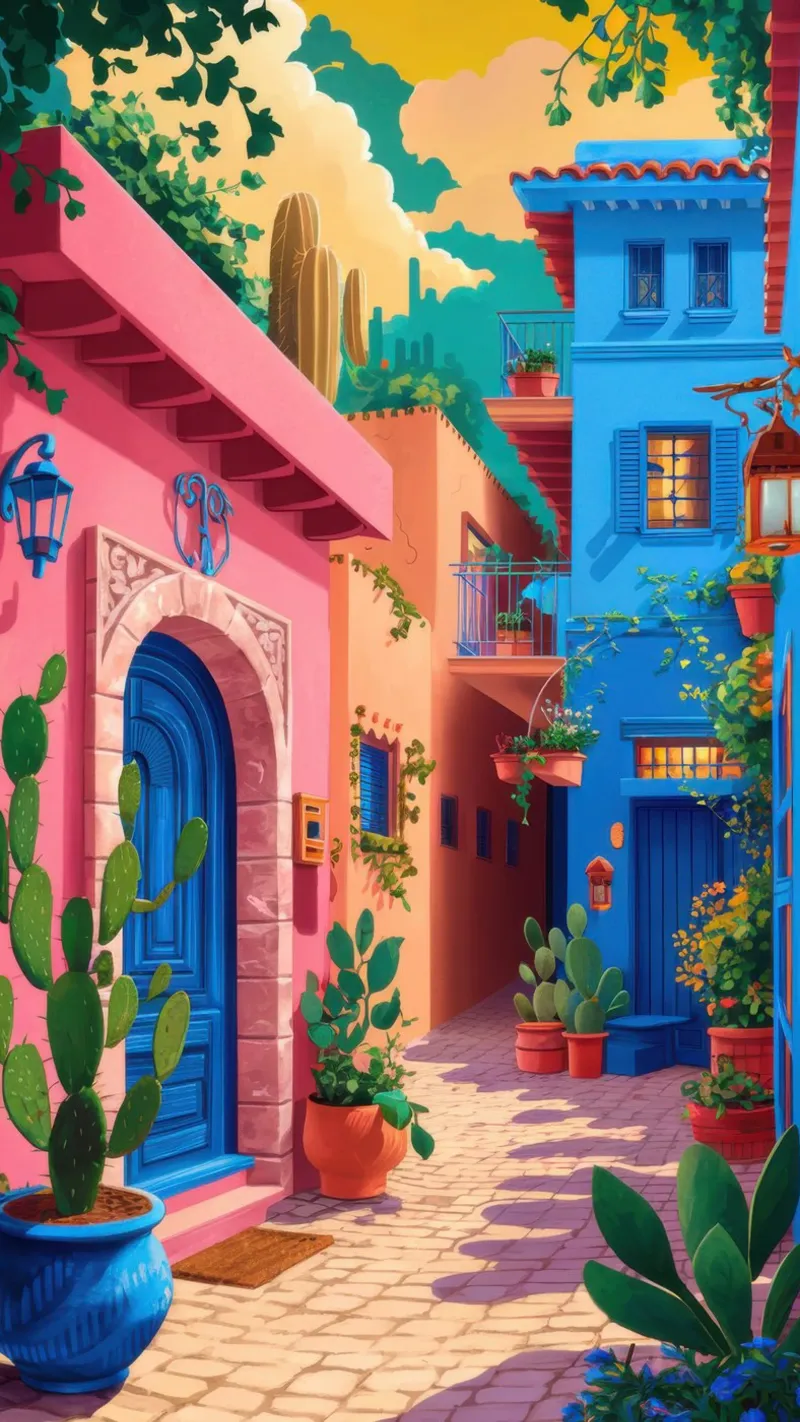 Passaggio urbano cromatico poster con telaio in plastica da Sure Paint
