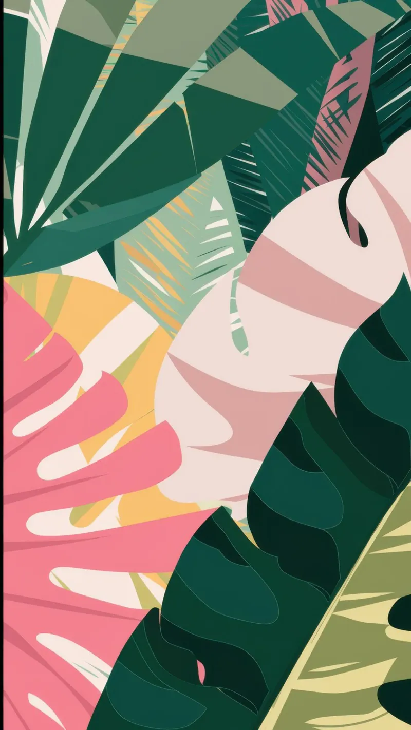 Spaccatura tropicale diagonale poster con telaio in plastica da Orchid Patina