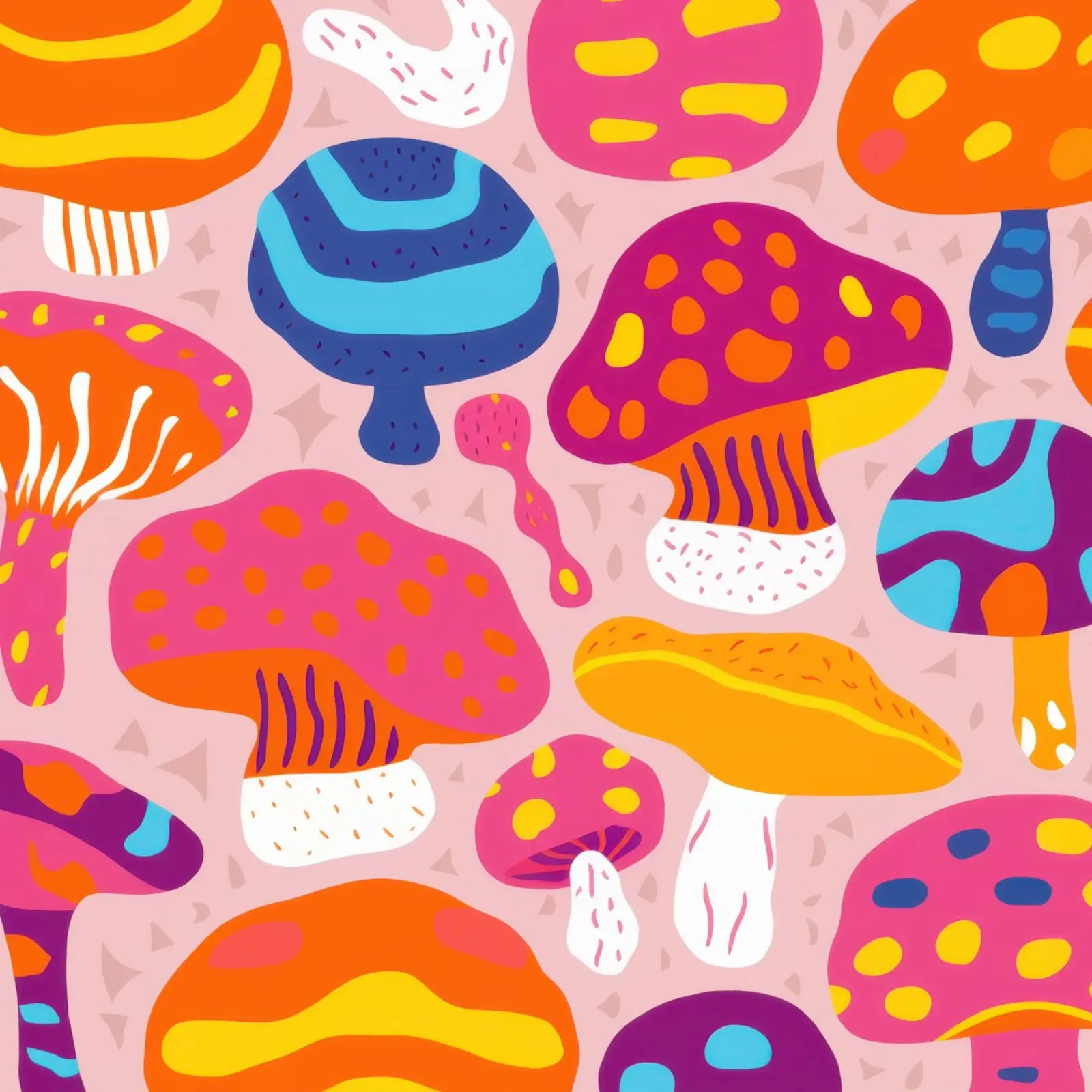 Foresta di funghi magici poster con telaio in plastica da Enter Bloom