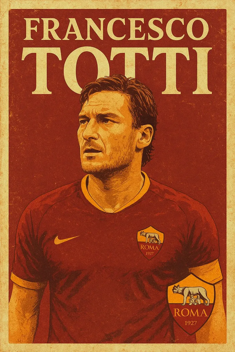 Francesco Totti tela con Cornice a cassetta da Cyberpunk Canvas