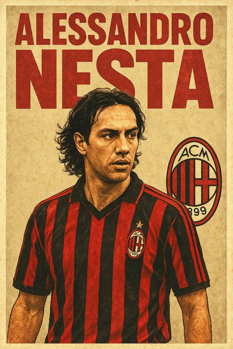 Alessandro Nesta poster con telaio in alluminio da Cyberpunk Canvas