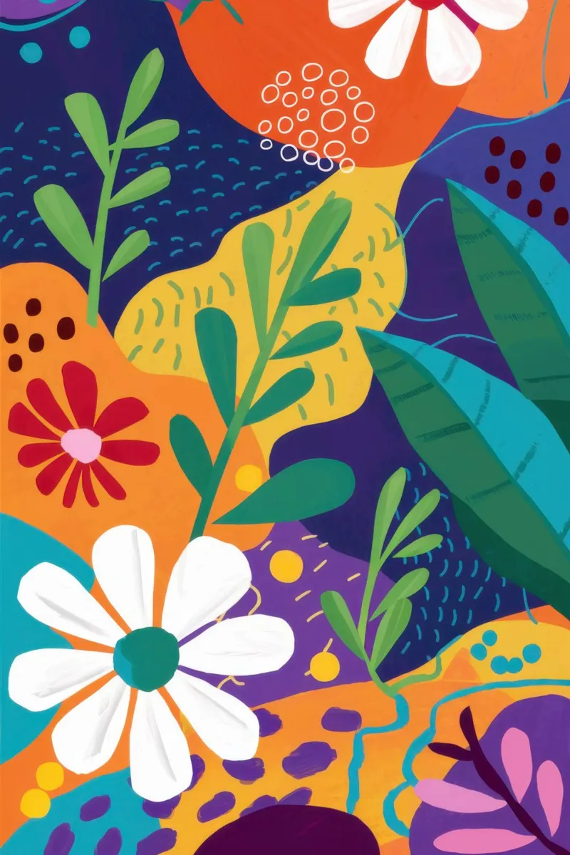 Abbondanza di margherite bianche poster con telaio in legno da Enter Bloom