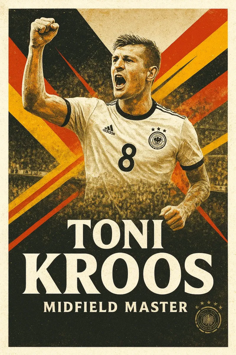 Toni Kroos poster con telaio in legno da Cyberpunk Canvas