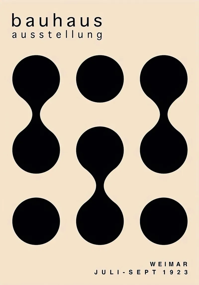 Bauhaus tentoonstelling 1923 canvas met Baklijst van Narciso