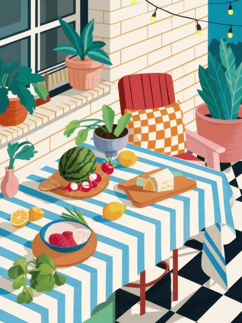 Oasi gastronomica bohémien poster da Frame Aura