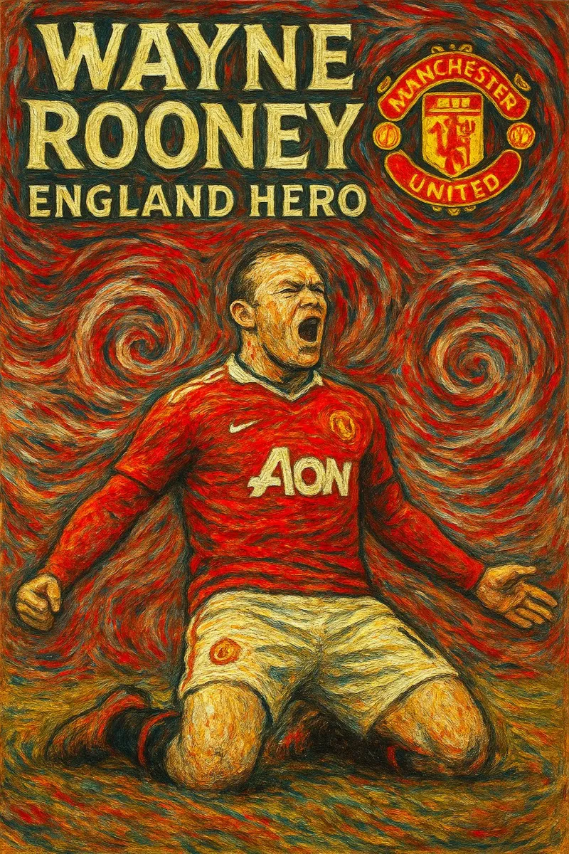 Wayne Rooney tela con Cornice a cassetta da Cyberpunk Canvas
