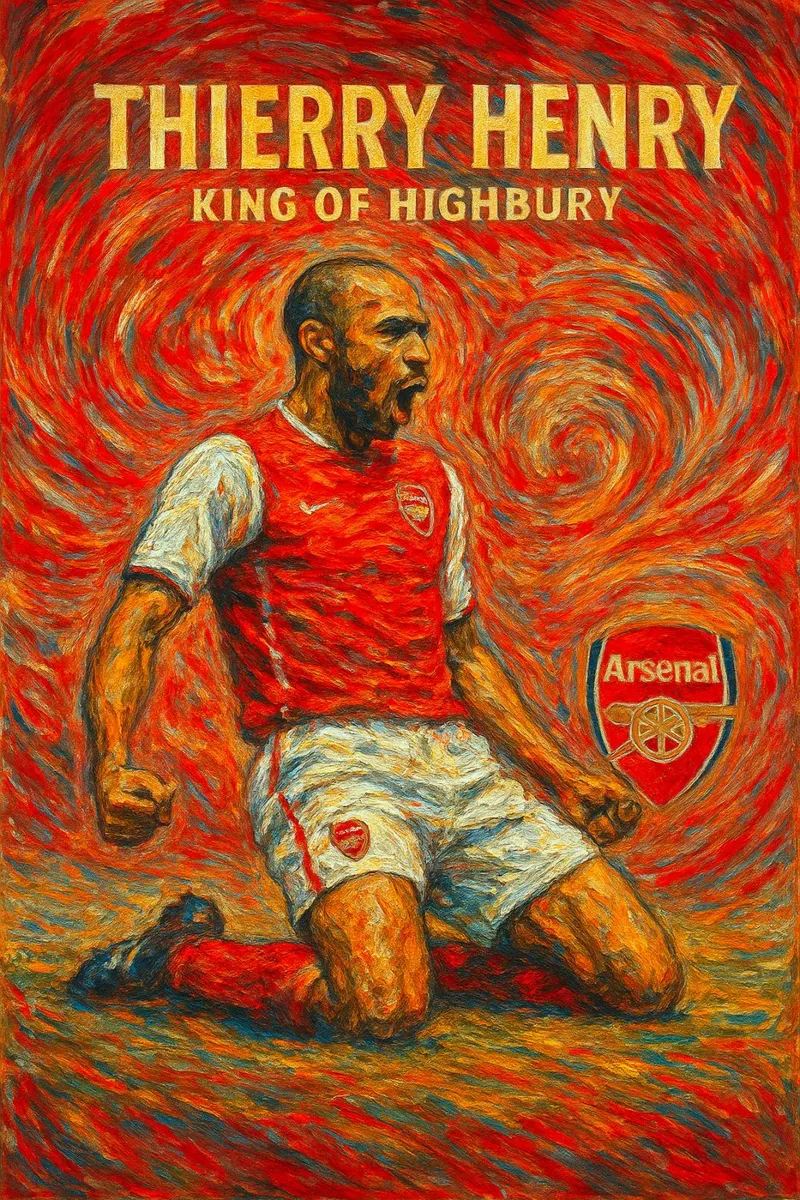 Thierry Henry tela con Cornice a cassetta da Cyberpunk Canvas