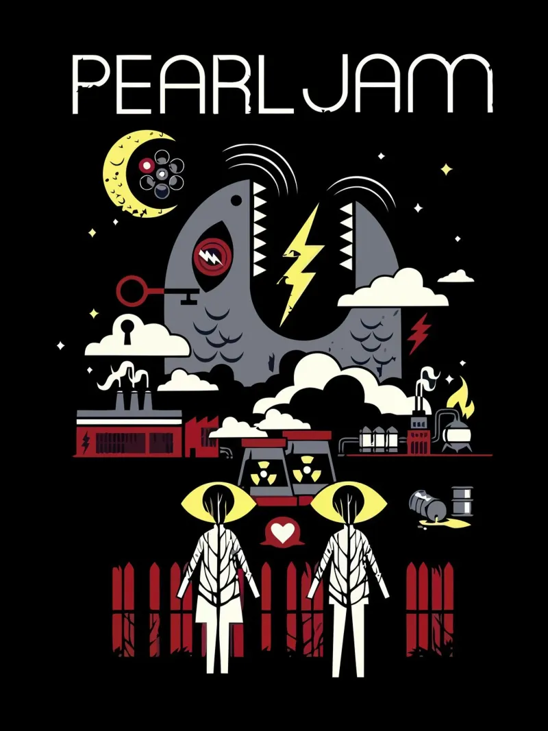 Pearl Jam tela con Cornice a cassetta da Musadad Shop