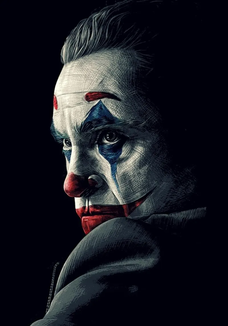 Joker posters & prints poster con telaio in legno da colleen