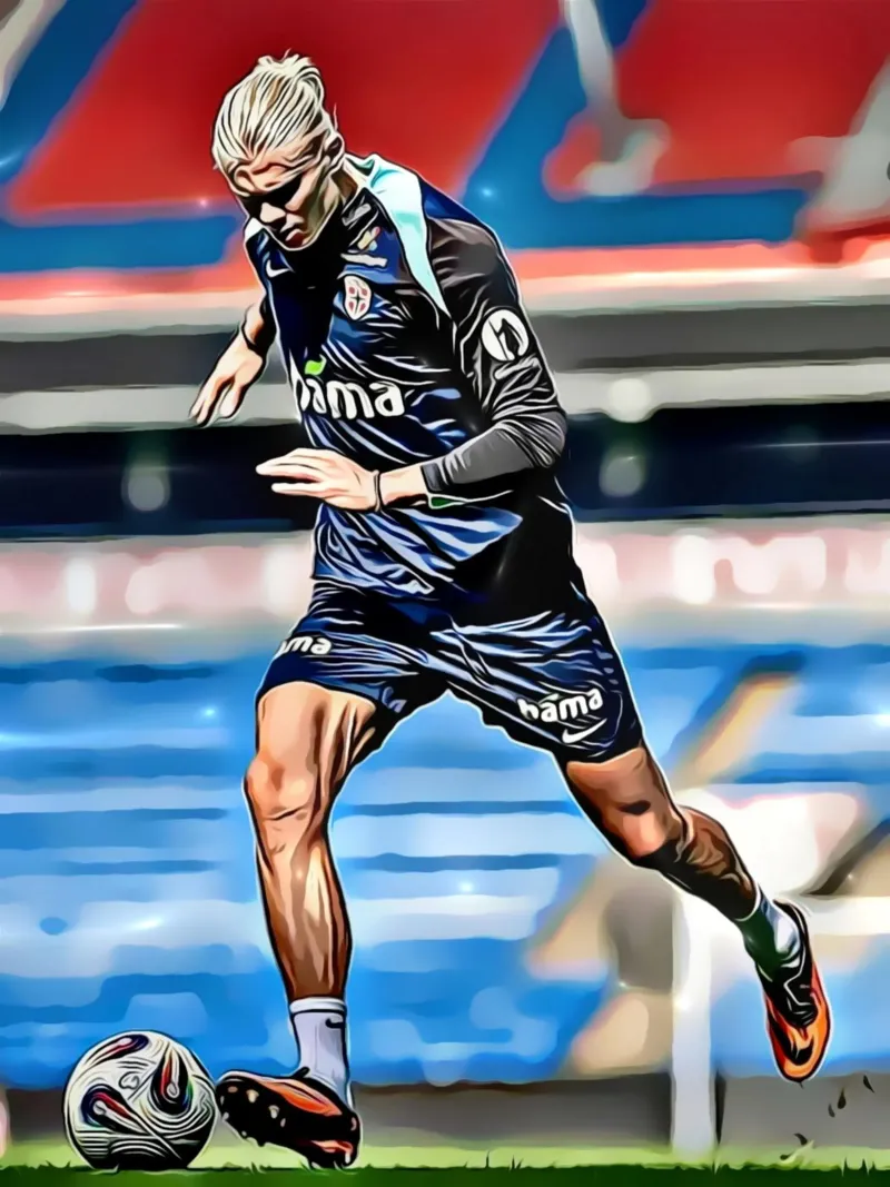 Erling Haaland Arte digitale poster da ArdanART