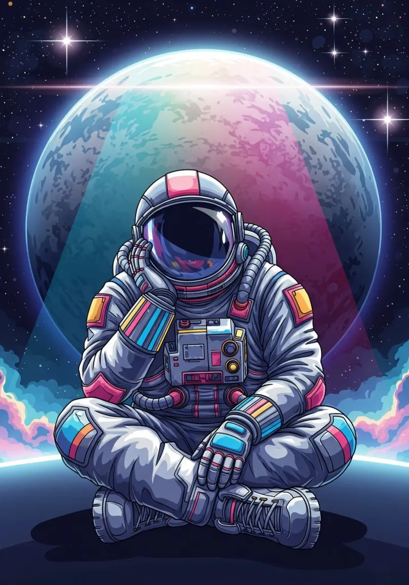 L'atronauta sta sognando ad occhi aperti poster da Lembayung art