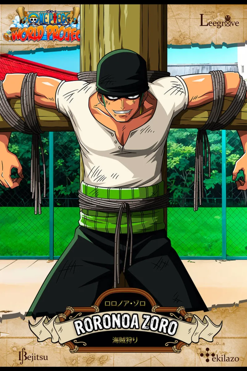 Azione pirati anime - Roronoa Zoro tela con Cornice a cassetta da skurtow