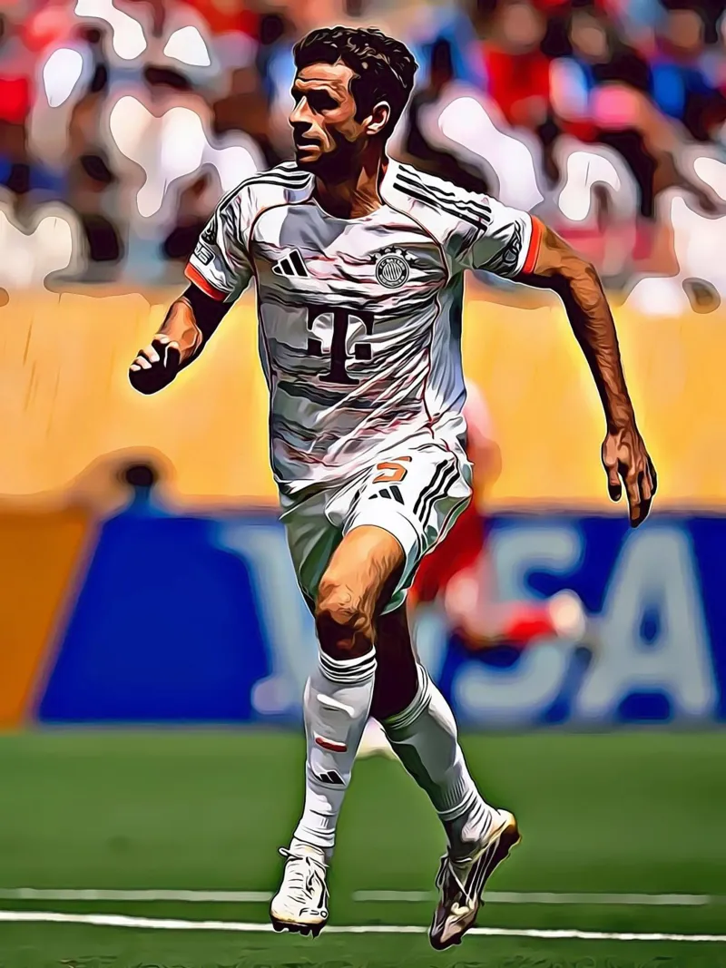 Thomas Muller Digital Art Poster tela con Cornice a cassetta da ArdanART