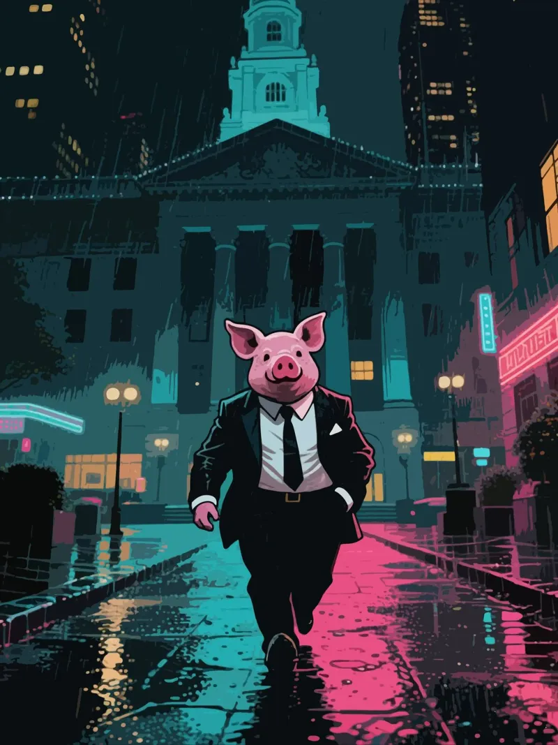 Agent Mafia Funny Pig poster da knowledge