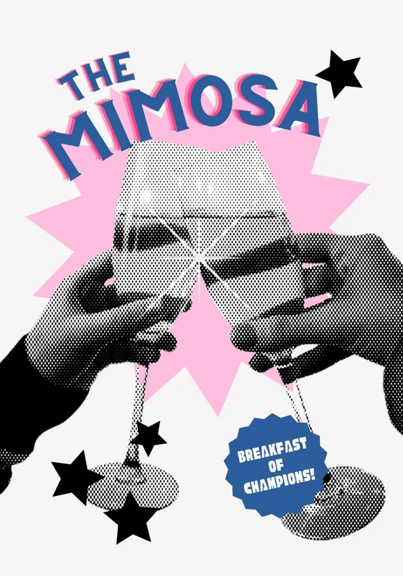 La Mimosa poster con telaio in alluminio da Athene Fritsch