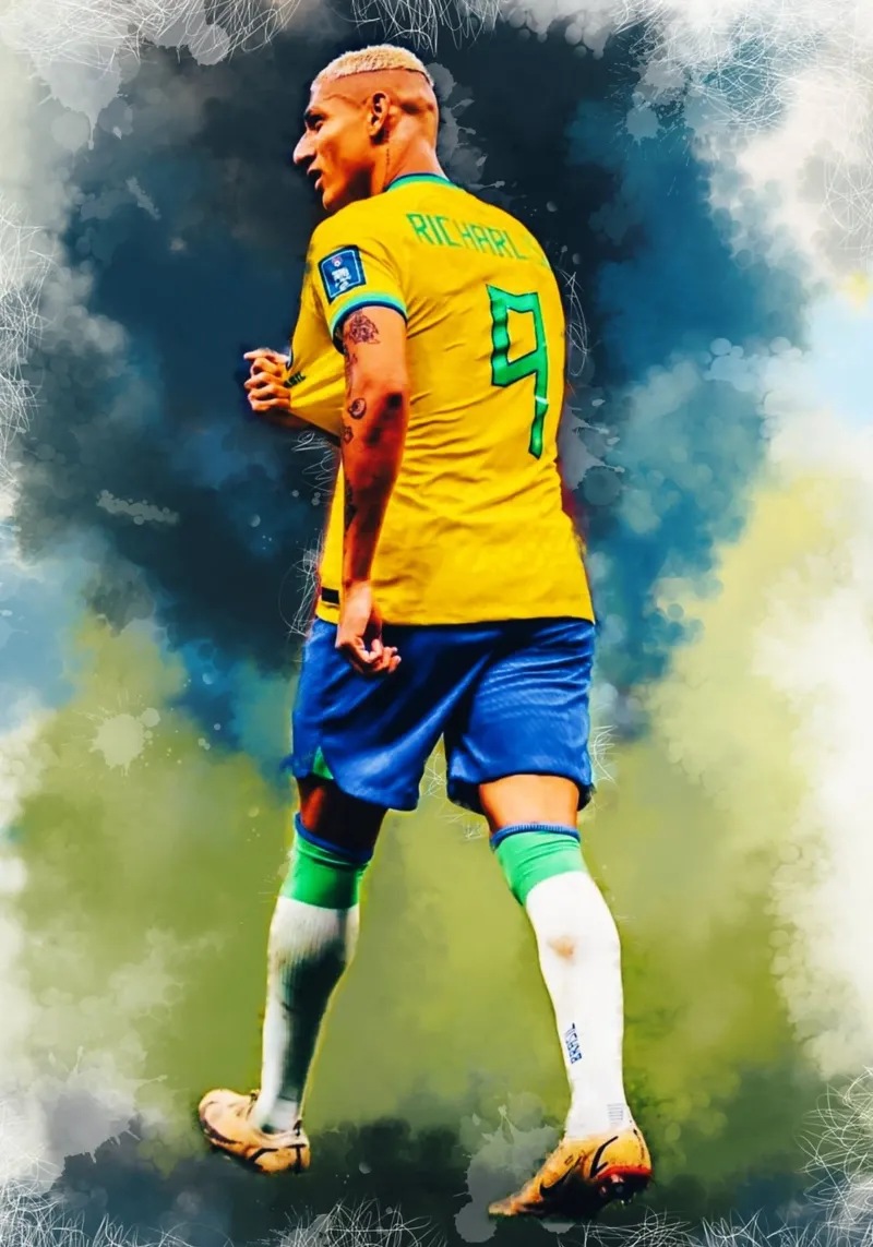 Richarlison Giocatore di calcio brasiliano poster da Lembayung art