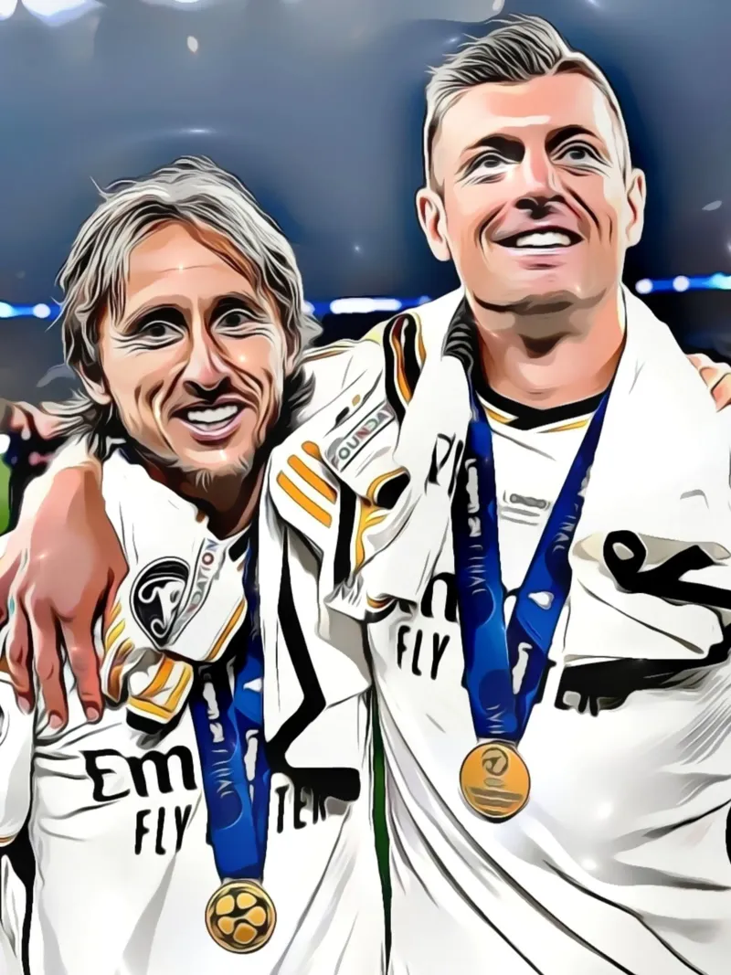Luca Modric e Toni Croos poster con telaio in plastica da dark eagle