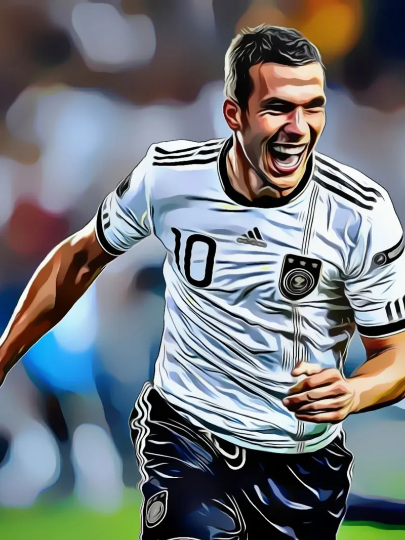 Lukas Podolski tela con Cornice a cassetta da dark eagle
