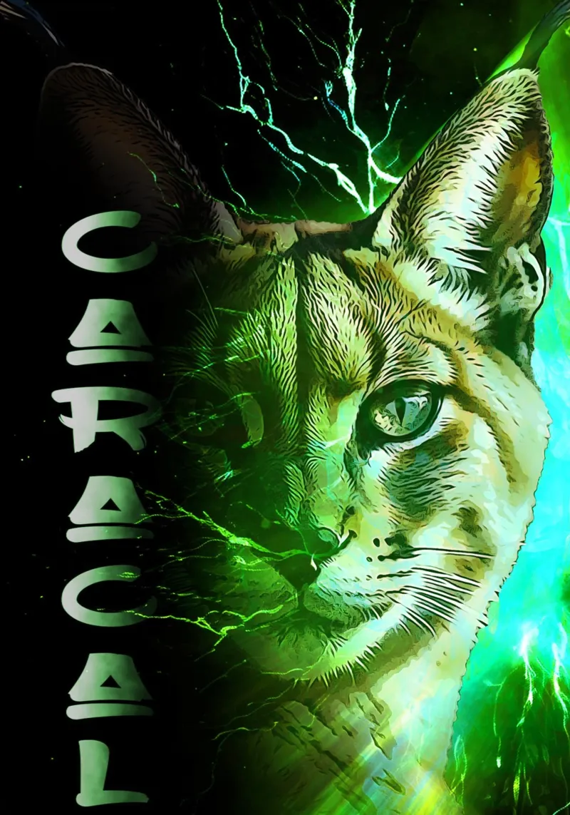 1001 aura art caracal poster da aank1001