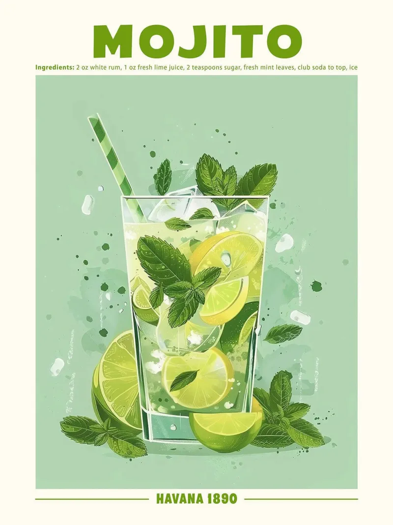 Mojito, L'Avana 1890 poster da hanna shop