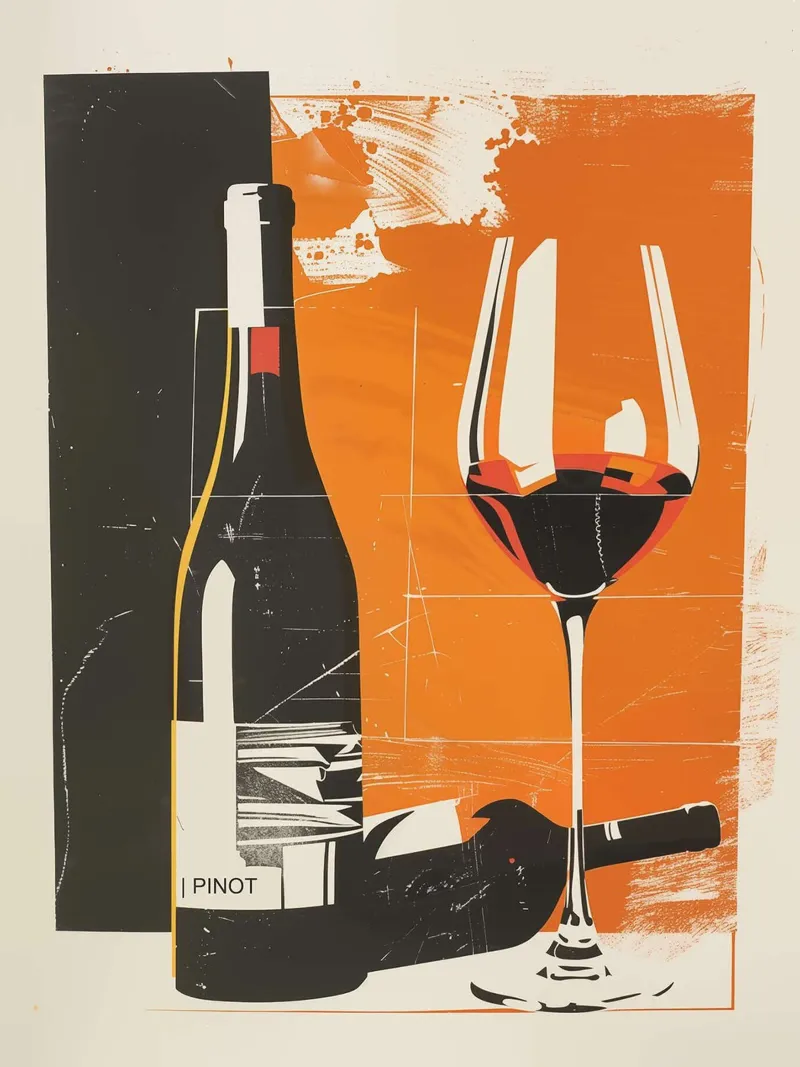 Bottiglie di vino rosso con vetro poster da hanna shop
