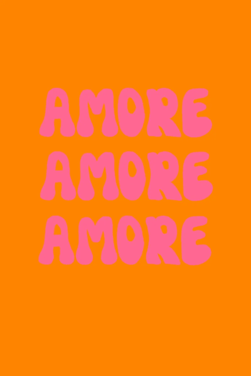 Amore Retro Pink Orange poster da Alisa Knöß