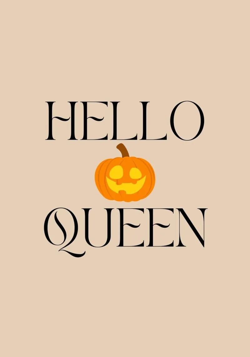 Halloween | Helloqueen | Print |  Pumpkin poster avec cadre en plastique de PrintCessStudio