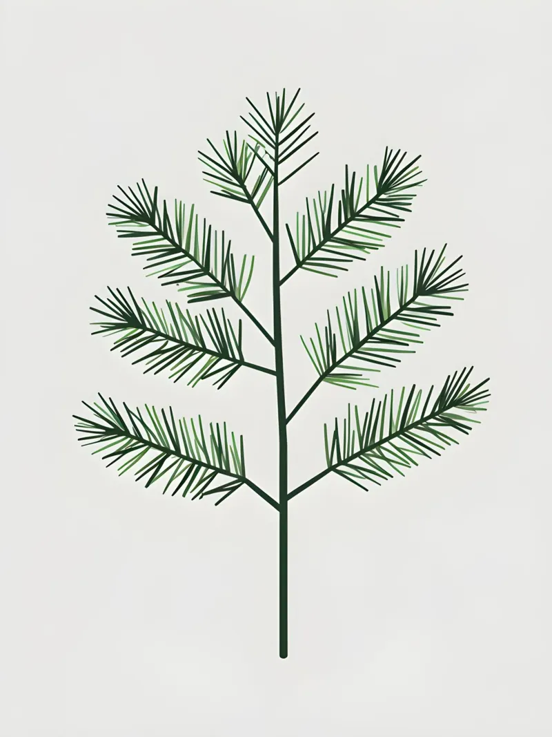 Ramo dei pini poster con telaio in legno da The Green Room