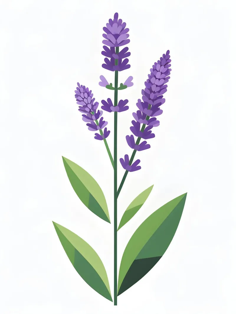 Stelo di lavanda poster con telaio in legno da The Green Room
