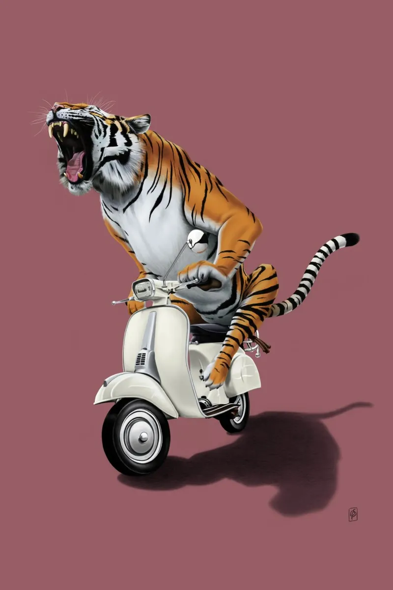 Rooooaaar! (Coloured) pellicola backlit da Rob Art | Illustration