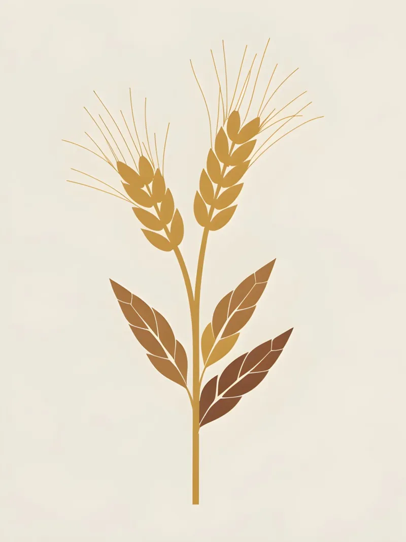 Gambi d'orzo poster con telaio in alluminio da The Green Room