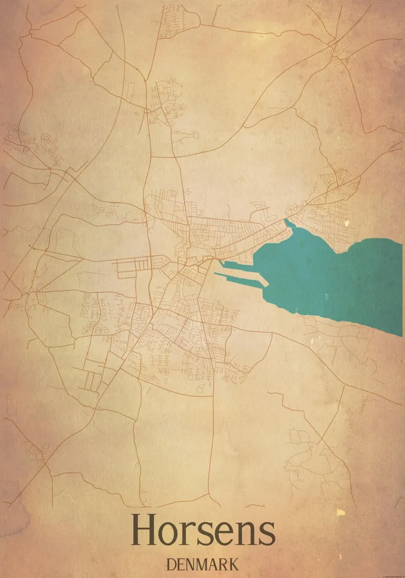 Horsens DENMARK poster da WorldPrint
