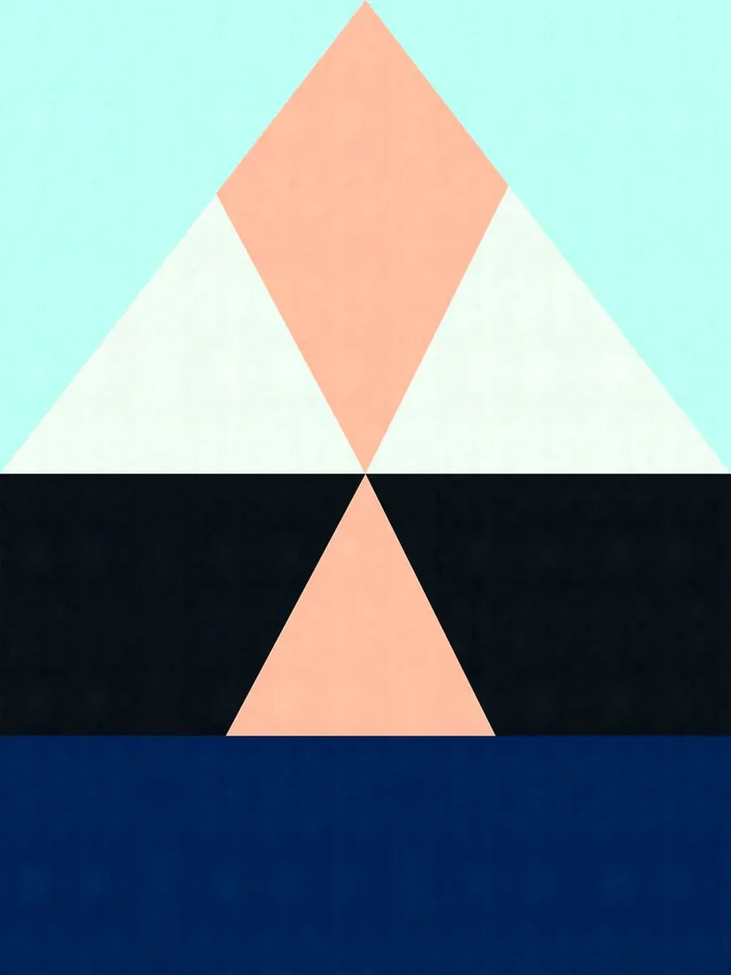 Astrazione moderna V poster con telaio in alluminio da Leon Franke