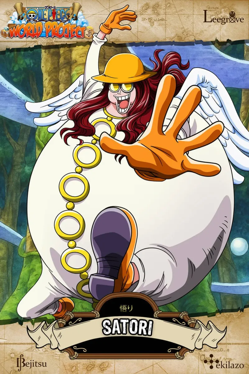 Anime dei personaggi di Satori - 1ne Piece tela con Cornice a cassetta da skurtow