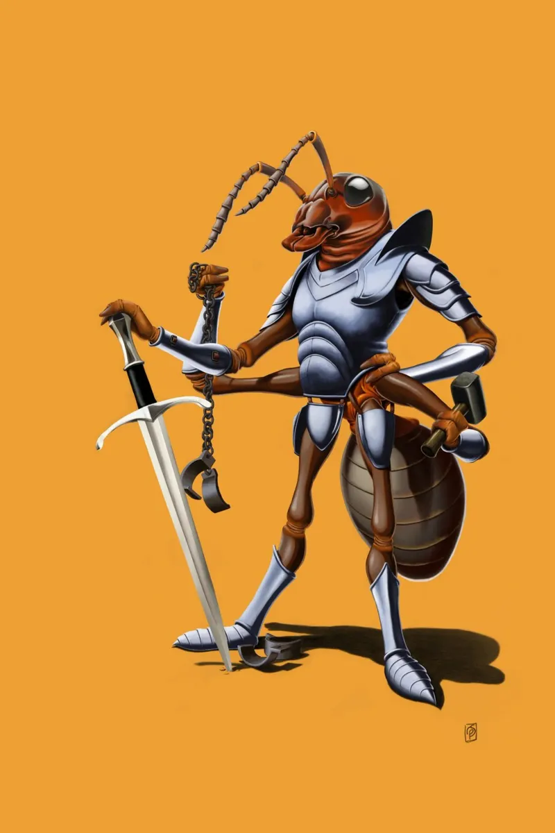 Soldiering On (Coloured) pellicola backlit da Rob Art | Illustration