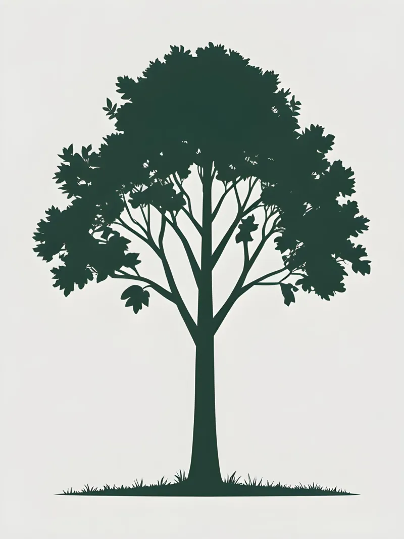 Silhouette di un singolo albero tela con Cornice a cassetta da The Green Room