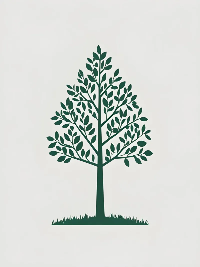 Sagoma di un singolo albero poster con telaio in plastica da The Green Room