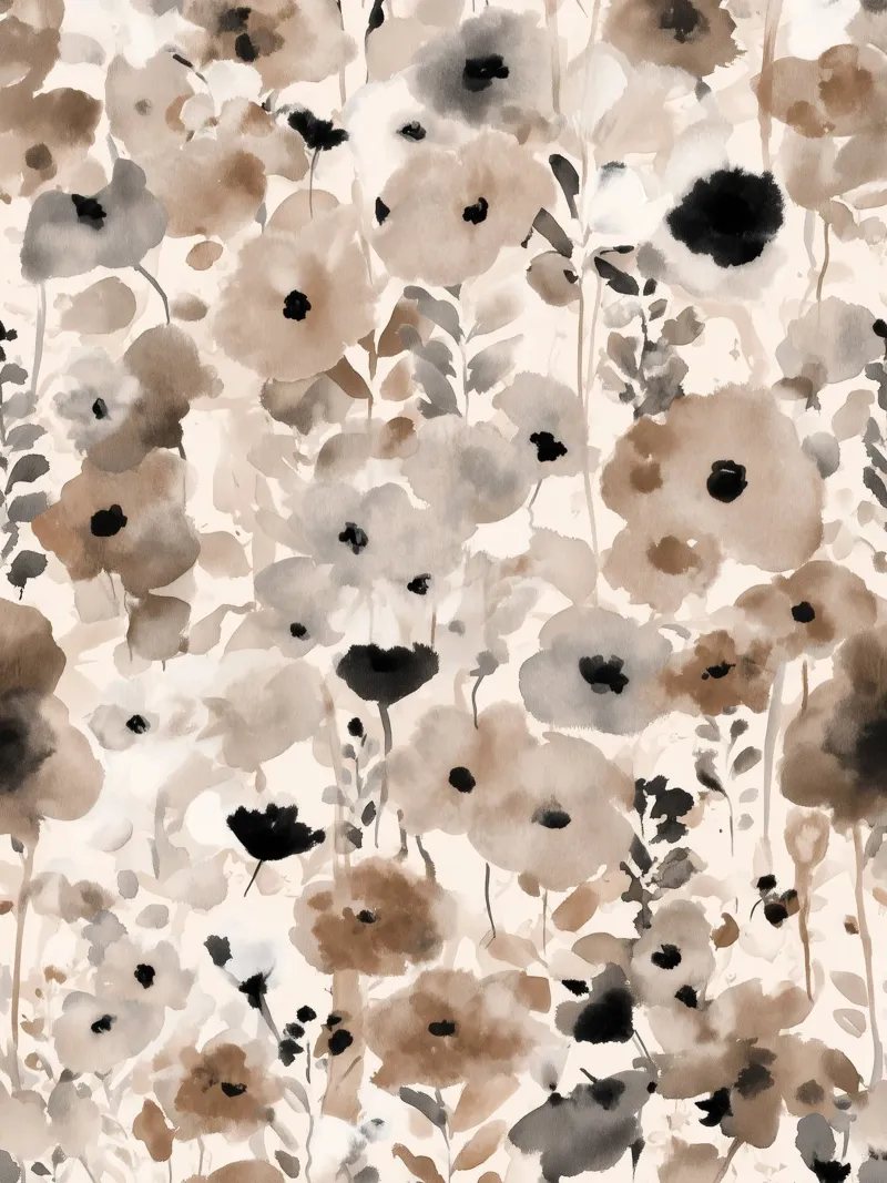 Soft Bloom Field canvas with Floater frame by Sophia Calder Studio