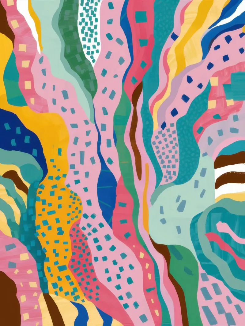 Flusso fluviale psichedelico poster da Sure Paint