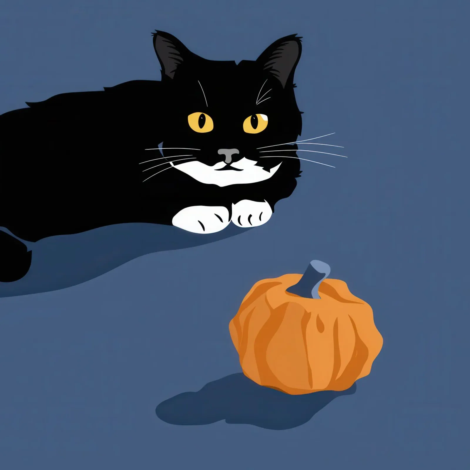 Gatto Zucca Serenità poster da Frame Aura