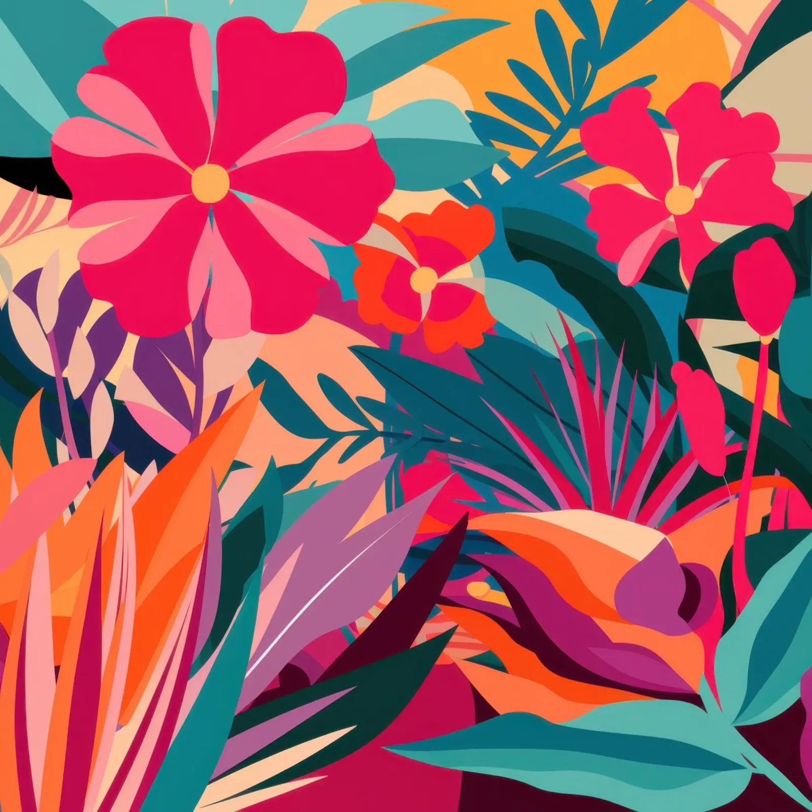 Esplosione floreale cremisi poster da Sure Paint