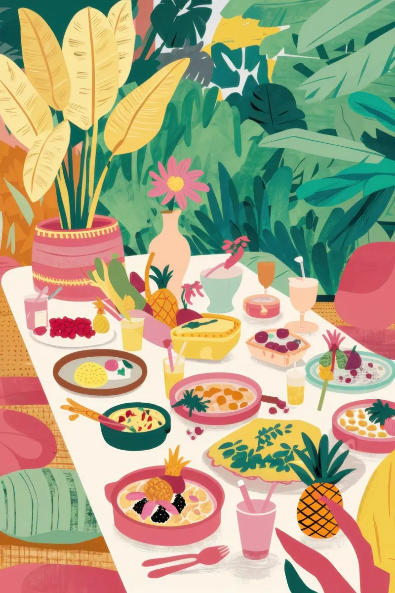 Paradiso gastronomico verdeggiante poster da Enter Bloom