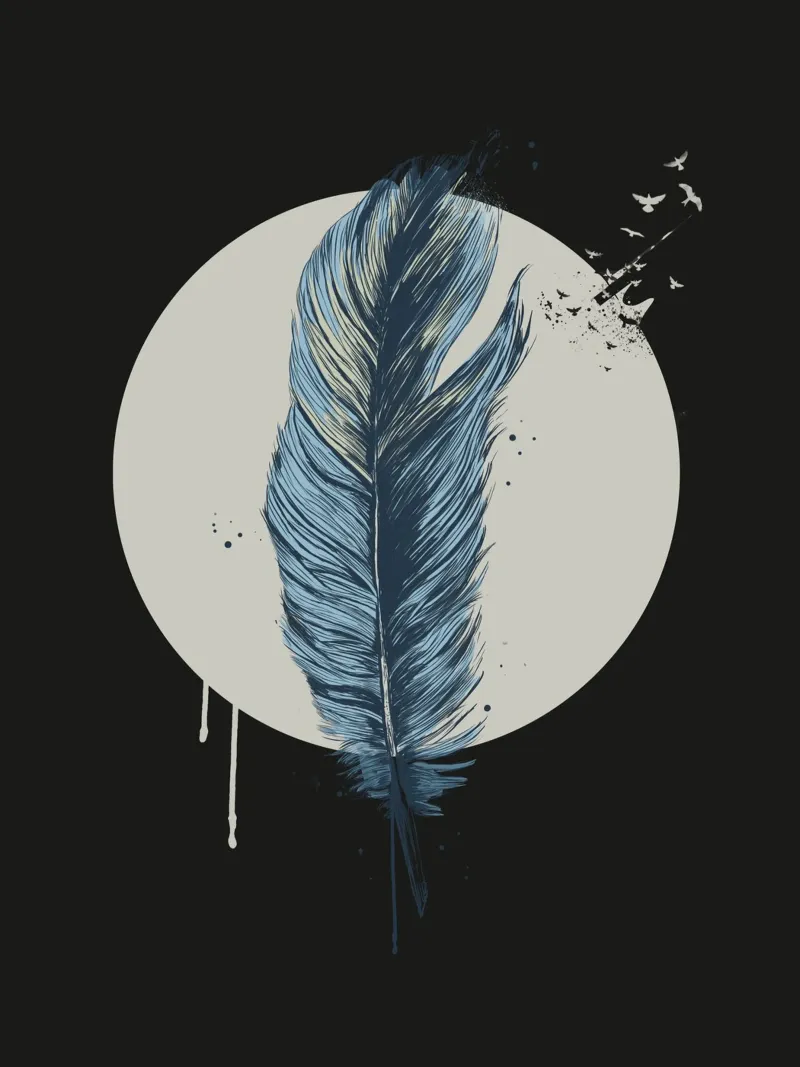 Feather in a circle II carta hahnemühle da Balazs Solti