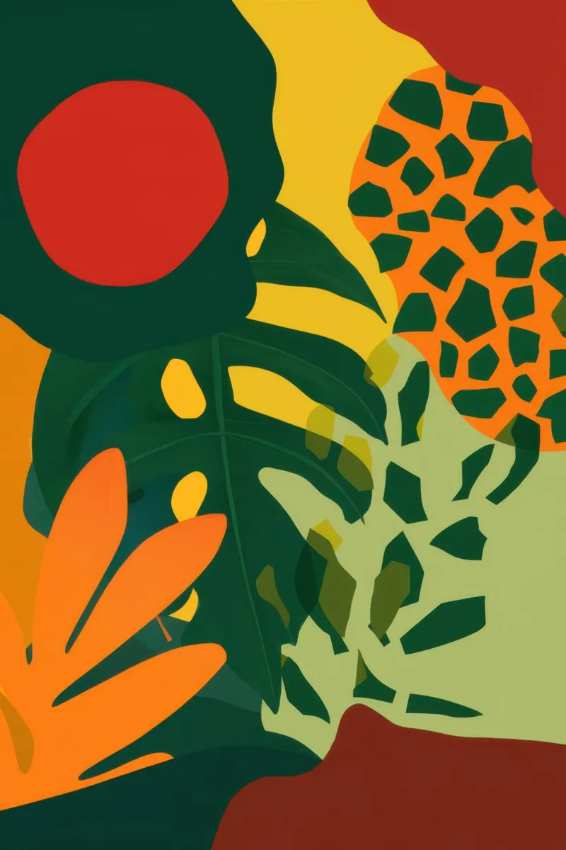 Giungla del Sole Cremisi poster da Frame Aura