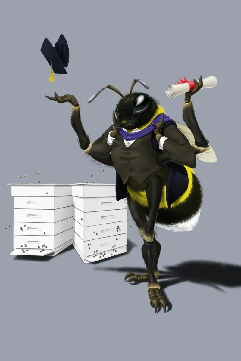 To Bee or Not to Bee (Coloured) pellicola backlit da Rob Art | Illustration