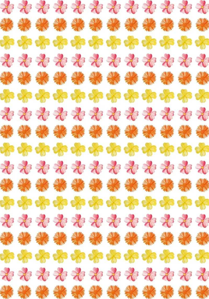 Flower Pattern #2 canvas met Baklijst van kathrinmay